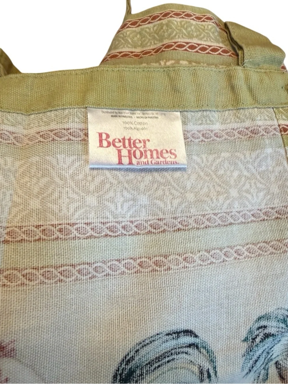 Rustic Valance Vintage Better Homes & Gardens Kitchen Rooster Chicken Cotton 60”